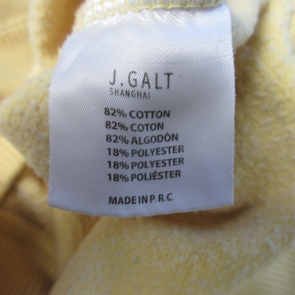 Brandy Melville J. Galt Honey Embroidered Sweatshirt Women Yellow Crew Neck 394 - Picture 5 of 12